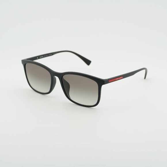 Prada Sport PS01TSF DG00A7 Sunglasses Black Square Frame Grey Gradient Lenses